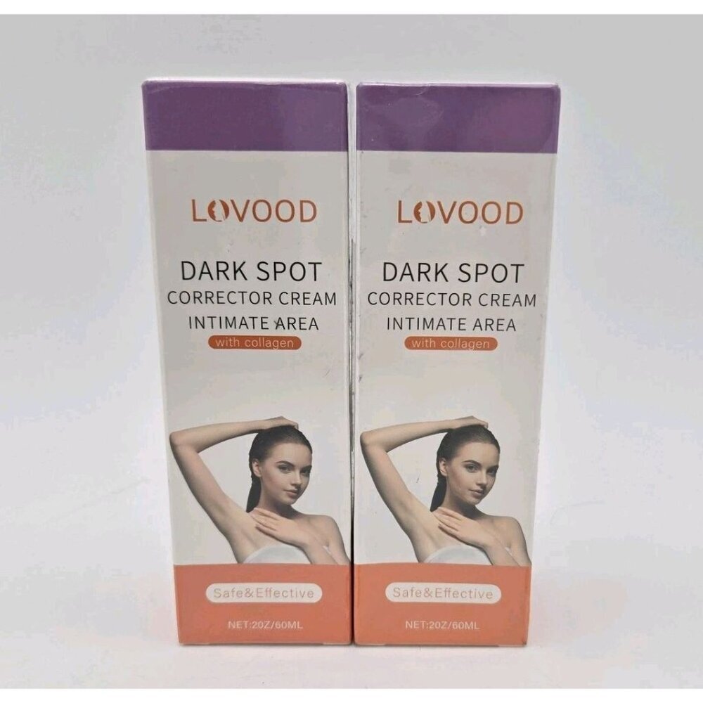 Lovood Dark Spot Corrector‎ Cream with Collagen Safe And Gentle 2 oz 2 Pack 60ml